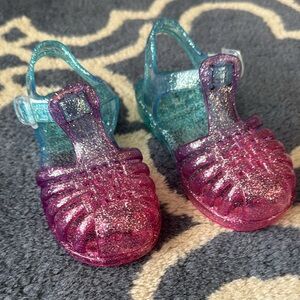 Glittery Pink and Blue Kids Sandals